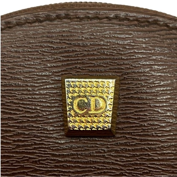 CHRISTIAN DIOR Textured brown zippy coin purse - UNISEX - Picture 4 of 7